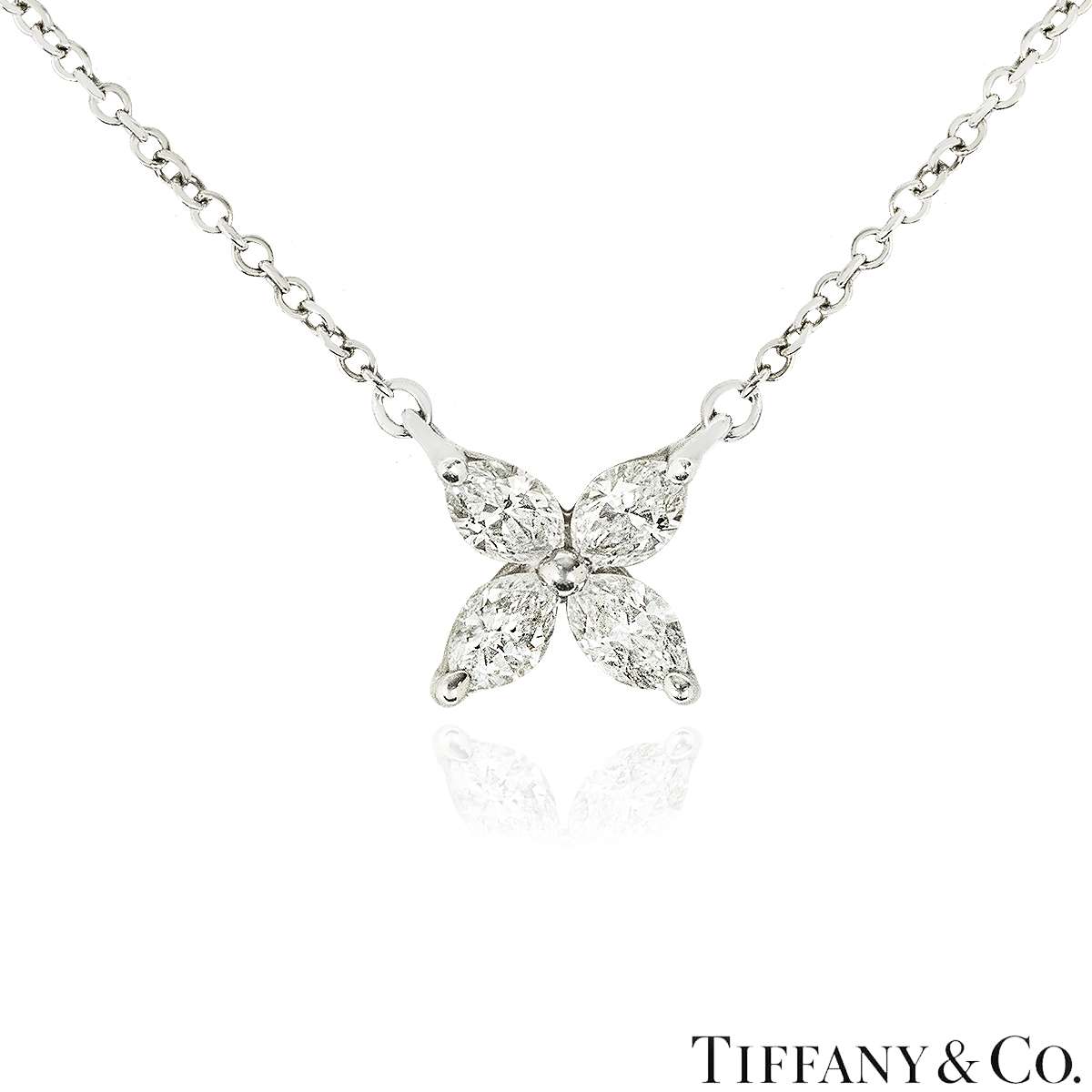 Tiffany & Co. Platinum Diamond Victoria Pendant 0.32ct TDW 14476679 Tiffany & Co. Platinum Diamond Victoria Pendant 0.32ct TDW 14476679